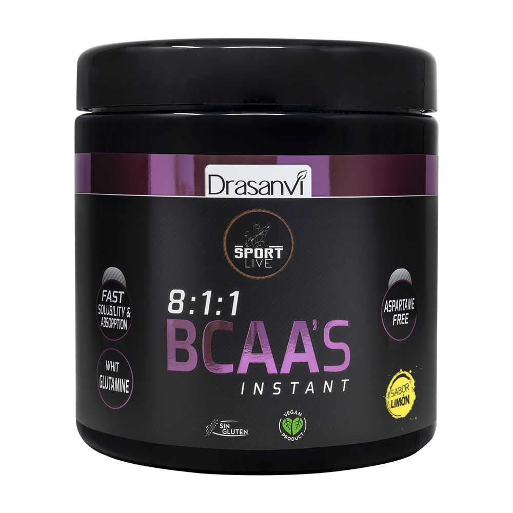 BCAA + GLUTAMINA SABOR  LIMON SIN GLUTEN, VEGAN  275g