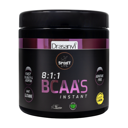 BCAA + GLUTAMINA SABOR  LIMON SIN GLUTEN, VEGAN  275g