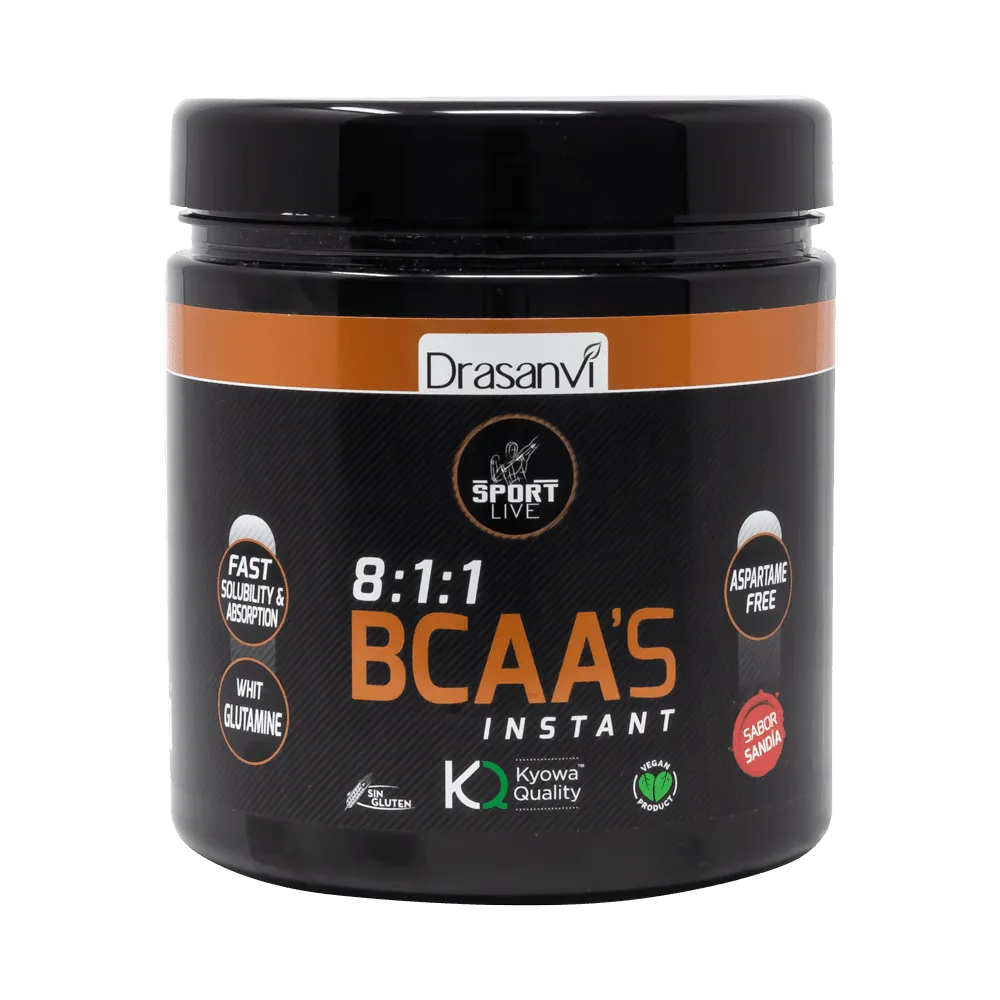 BCAA + GLUTAMINA SABOR SANDIA SIN GLUTEN, VEGAN  275g