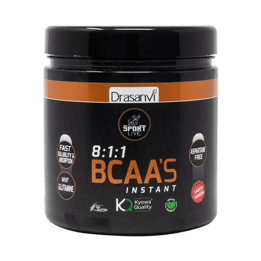 BCAA + GLUTAMINA SABOR SANDIA SIN GLUTEN, VEGAN  275g