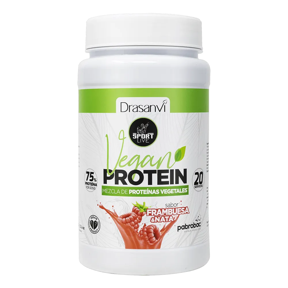 PROTEIN VEGAN SABOR FRAMBUESA SIN GLUTEN DRASANVI 600g