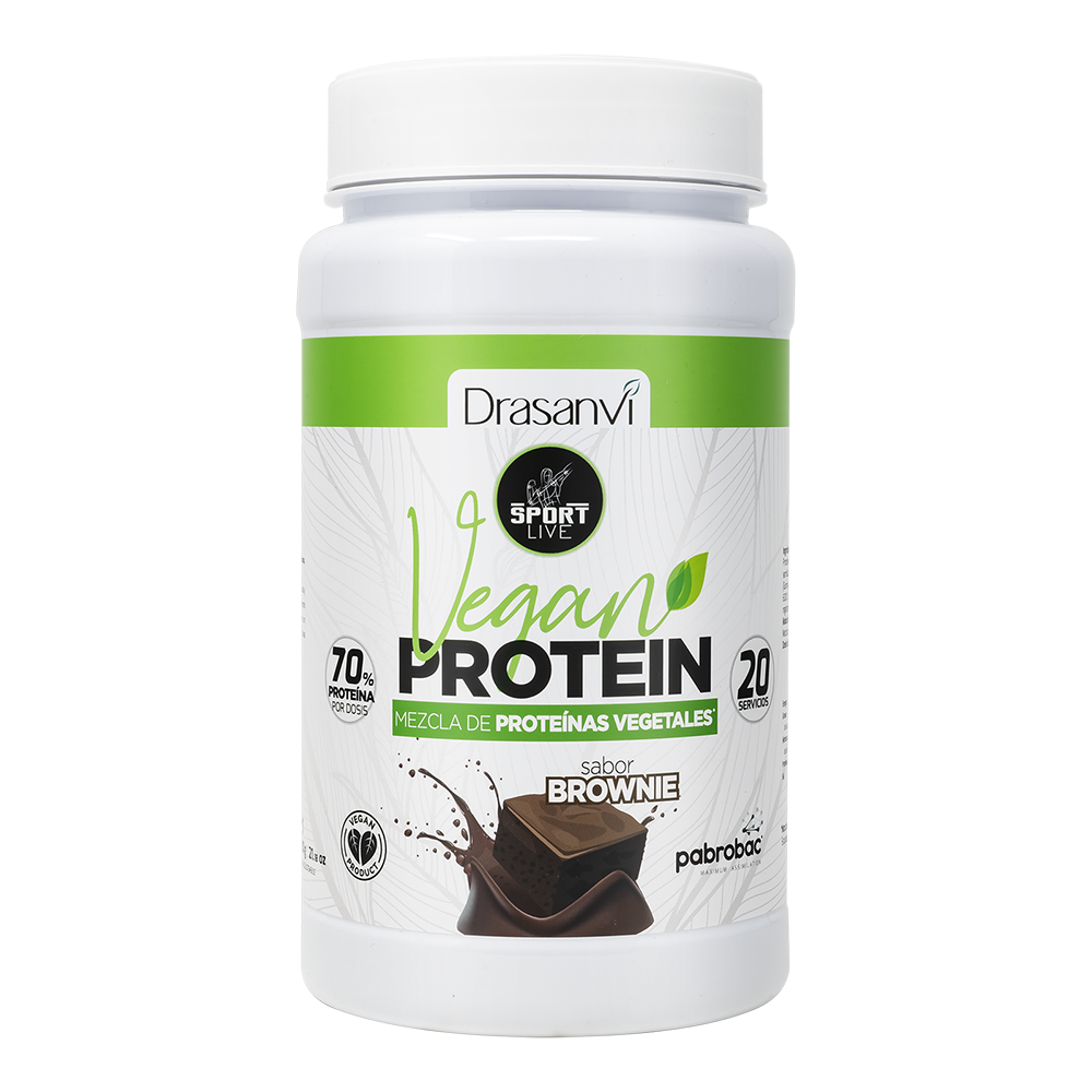 PROTEIN VEGAN  SABOR BROWNIE SIN GLUTEN DRASANVI 600g