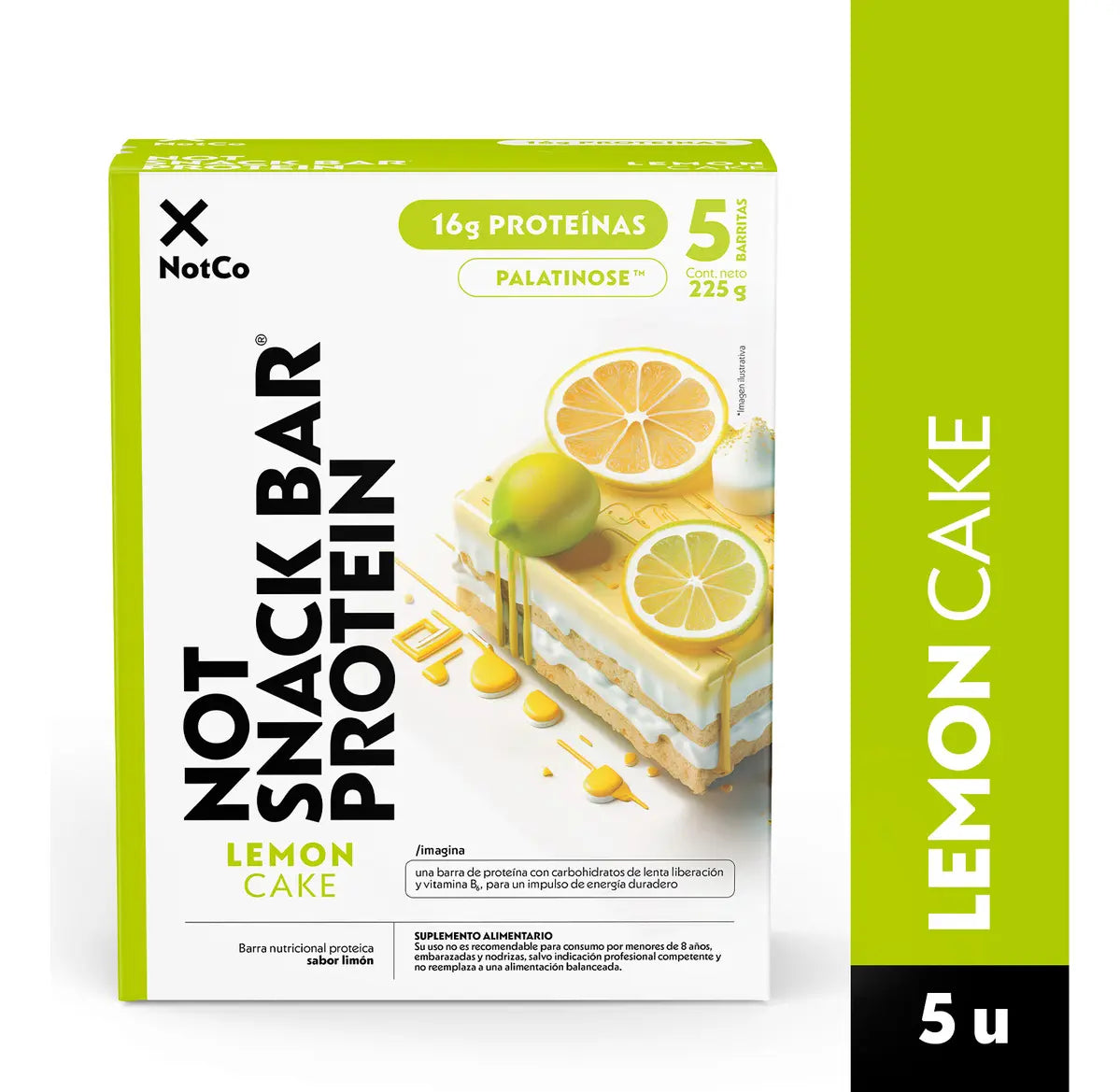 NOT PROTEIN BAR LEMON CAKE 45G PACK 5UN