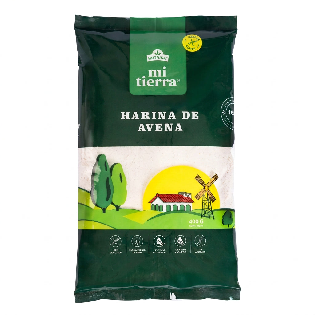 HARINA DE AVENA  SIN GLUTEN MI TIERRA  400G
