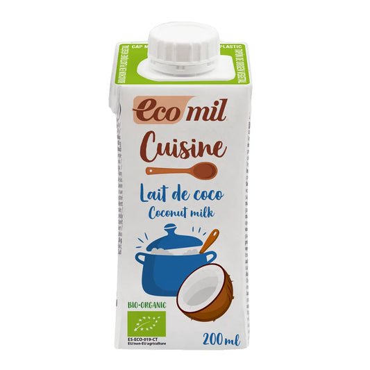 CREMA  DE COCO ORGANICA SIN GLUTEN  VEGANA ECOMIL 200ml liquidacion 07/07/2026
