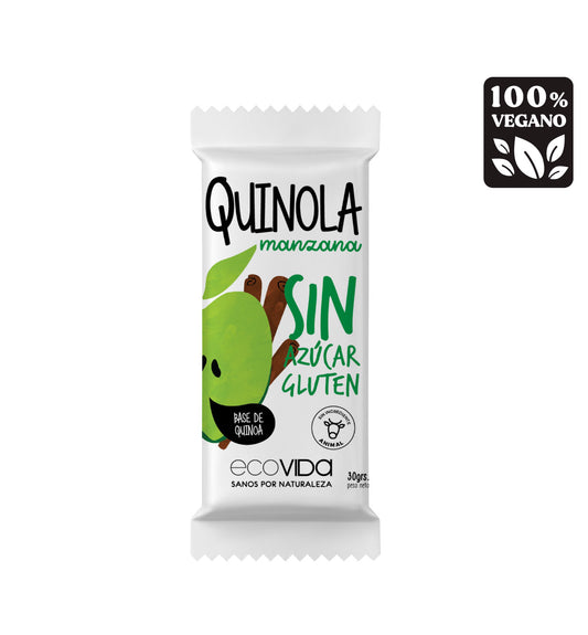 ECOVIDA BARRA QUINOLA MANZANA SIN GLUTEN 30g