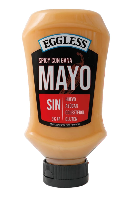 MAYO SPICY  VEGETAL SIN GLUTEN EGGLESS 352g liquidacion 20/12/2025
