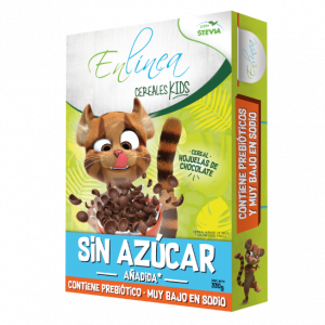 EN LINEA KIDS HOJUELAS DE CHOCOLATE SIN AZUCAR 330g