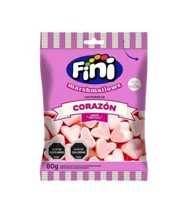 MARSHMALLOW CORAZON SABOR FRUTILLA SIN GLUTEN 80g