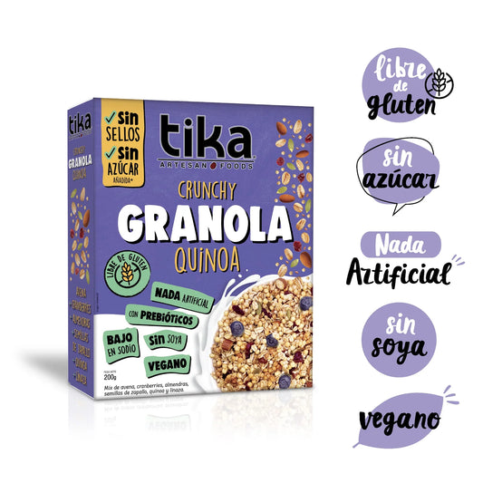 TIKA GRANOLA  CRUNCHY QUINOA 200G SIN GLUTEN