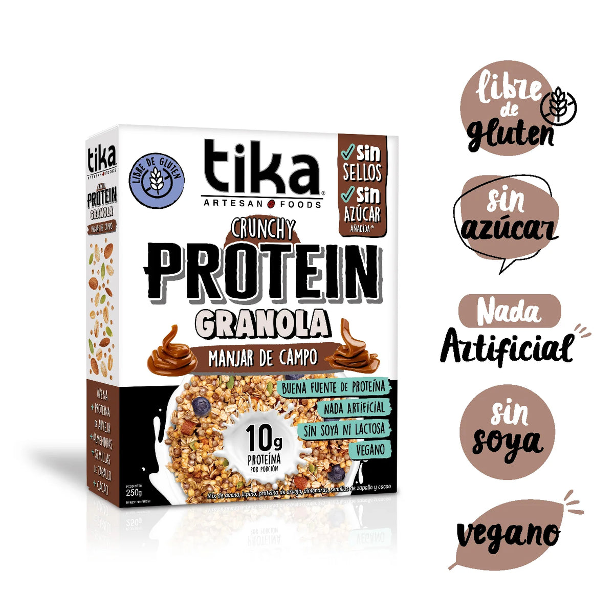 TIKA GRANOLA PROTEIN MANJAR DE CAMPO 250GR SIN GLUTEN