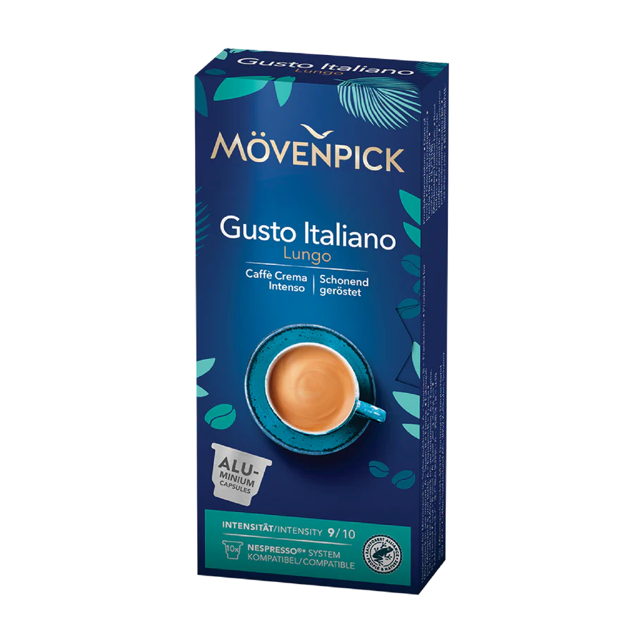 MOVENPICK GUSTO ITALIANO LUNGO  CAPSULA COMPATIBLE CON NESPRESSO  10caps