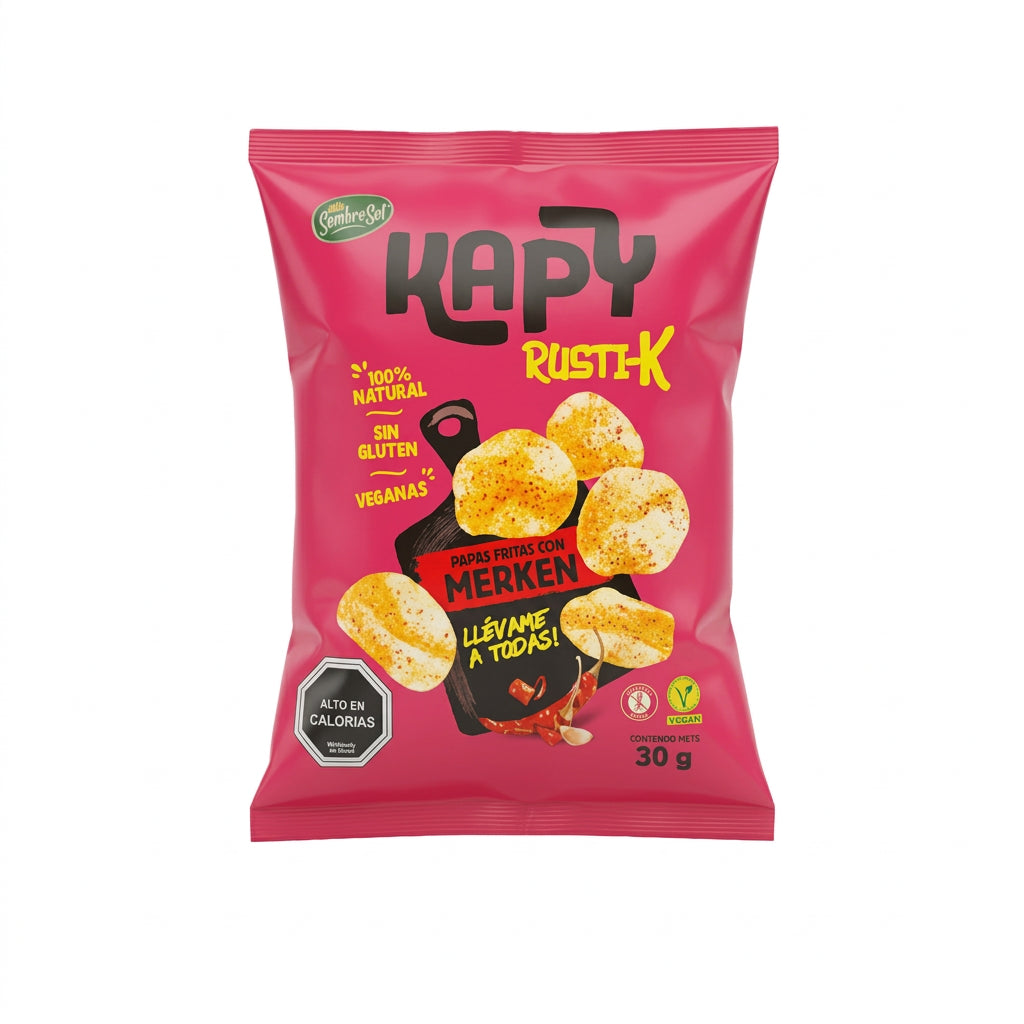 KAPY PAPAS FRITAS RUSTIK MERKEN 30G SIN GLUTEN VEGANO