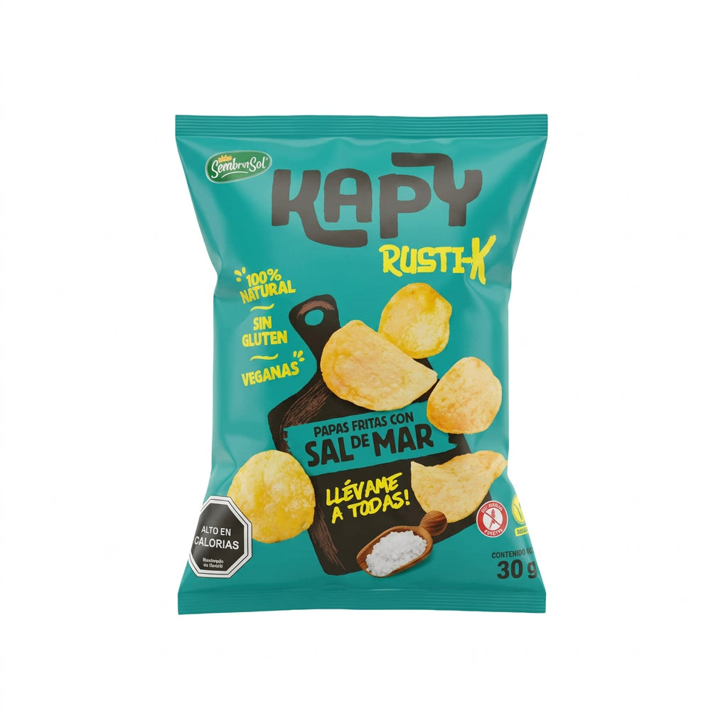 KAPY PAPAS FRITAS RUSTIK SAL DE MAR 30G SIN GLUTEN VEGANO