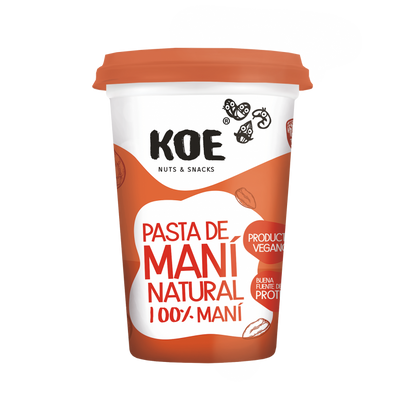 PASTA DE MANI SIN GLUTEN VEGANA KOE 500g