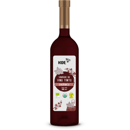 VINAGRE DE VINO TINTO KOE VEGANOS SIN GLUTEN 500ml