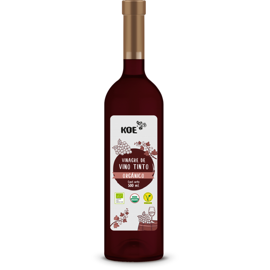 VINAGRE DE VINO TINTO KOE VEGANOS SIN GLUTEN 500ml