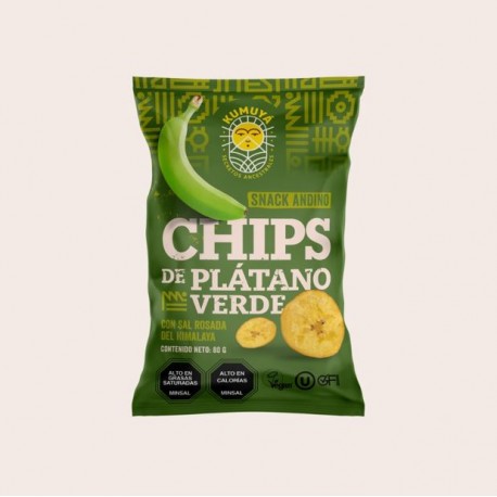 CHIPS DE PLATANO VERDE SIN GLUTEN 80g