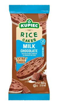 GALLETAS DE ARROZ MILK CHOCOLATE SIN GLUTEN KUPIEC 60g