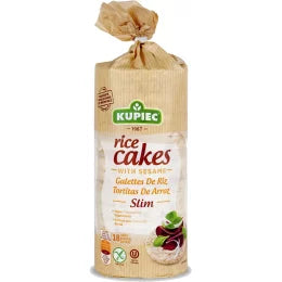 GALLETAS DE ARROZ  SESAMO SLIM SIN GLUTEN KUPIEC 90g