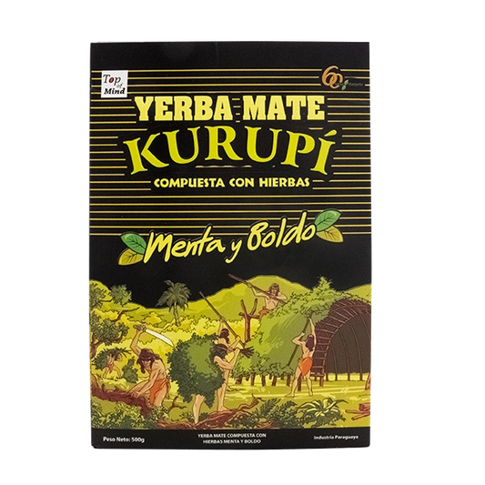 YERBA MATE MENTA Y BOLDO KURUPI 500g