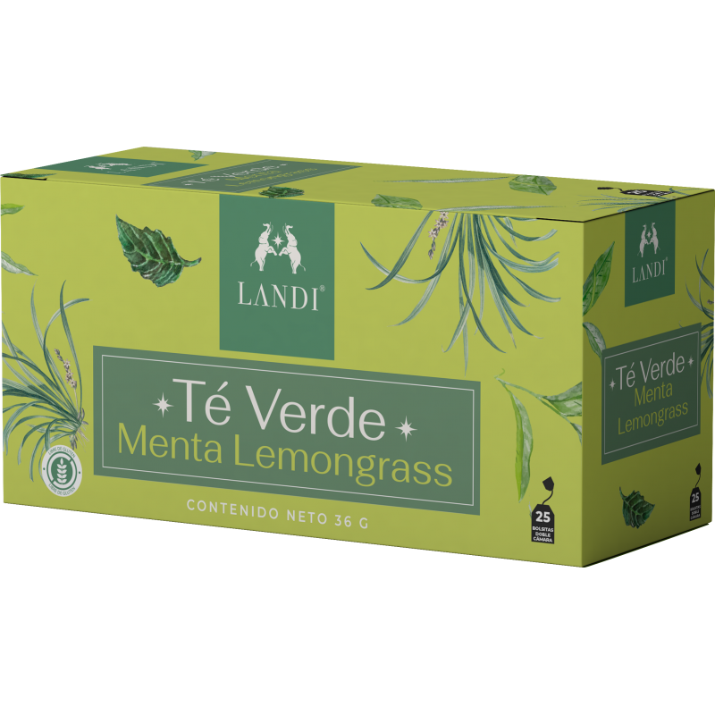 LANDI TÉ VERDE MENTA  LEMONGRASS SIN GLUTEN 25bolsitas