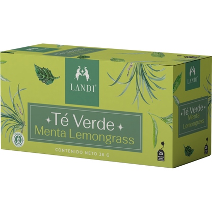 LANDI TÉ VERDE MENTA  LEMONGRASS SIN GLUTEN 25bolsitas