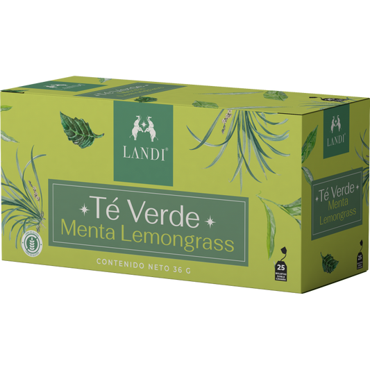 LANDI TÉ VERDE MENTA  LEMONGRASS SIN GLUTEN 25bolsitas
