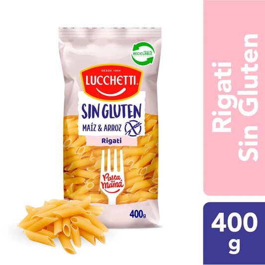 LUCCHETTI RIGATI SIN GLUTEN 400g liquidacion 08/08/2026