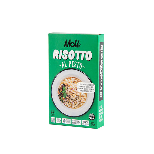 MOLÉ RISOTTO AL PESTO VEGANO SIN GLUTEN 200g vencimiento 03/12/2025