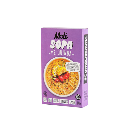MOLÉ SOPA DE QUINOA VEGANA SIN GLUTEN 120g vencimiento 03/12/2025
