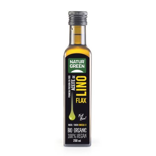 ACEITE DE LINO ORGANICO SIN GLUTEN NATUR GREEN 250ML