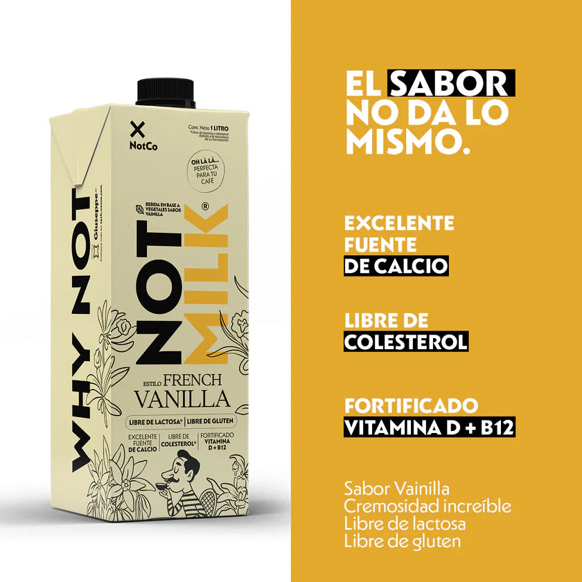 NOT MILK FRENCH VAINILLA SIN GLUTEN Y VEGANA 1LT