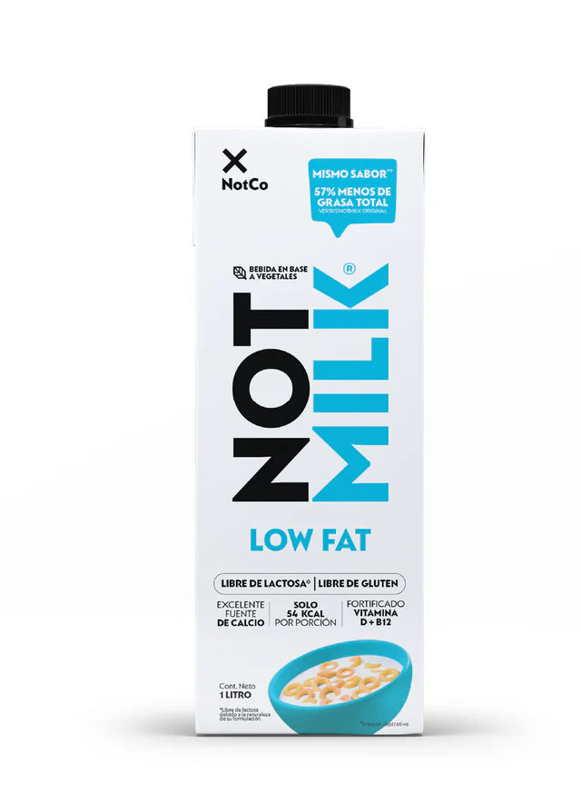 NOT MILK LOW FAT SIN GLUTEN Y VEGANA 1LT