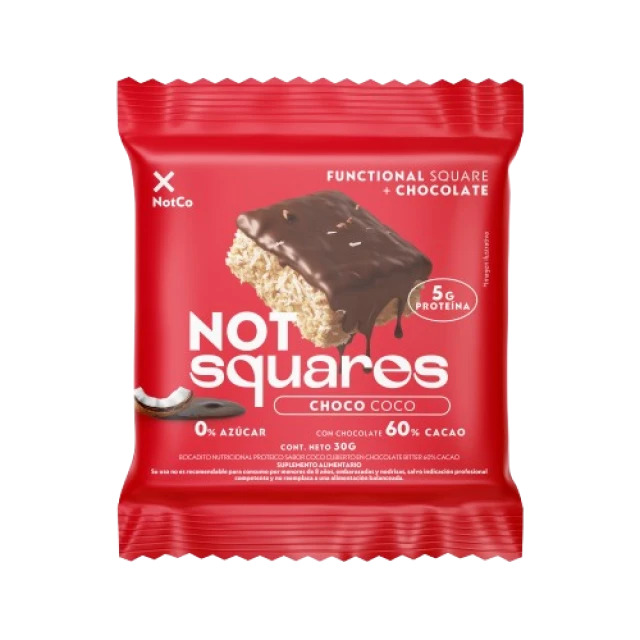 NOT SQUARES CHOCO COCO 30g liquidacion 17/09/2025