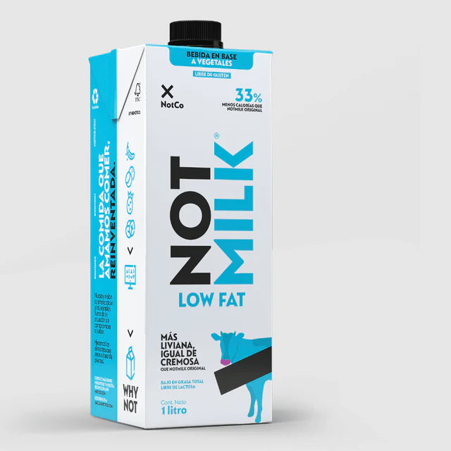 NOT MILK LOW FAT SIN GLUTEN Y VEGANA 1LT