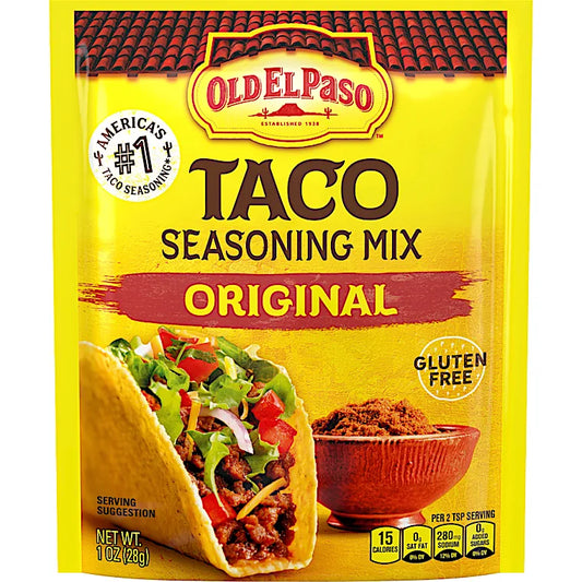 OLD EL PASO SAZONADOR ORIGINAL PARA TACOS ORIGINAL SIN GLUTEN 28gr liquidacion 28/08/2026