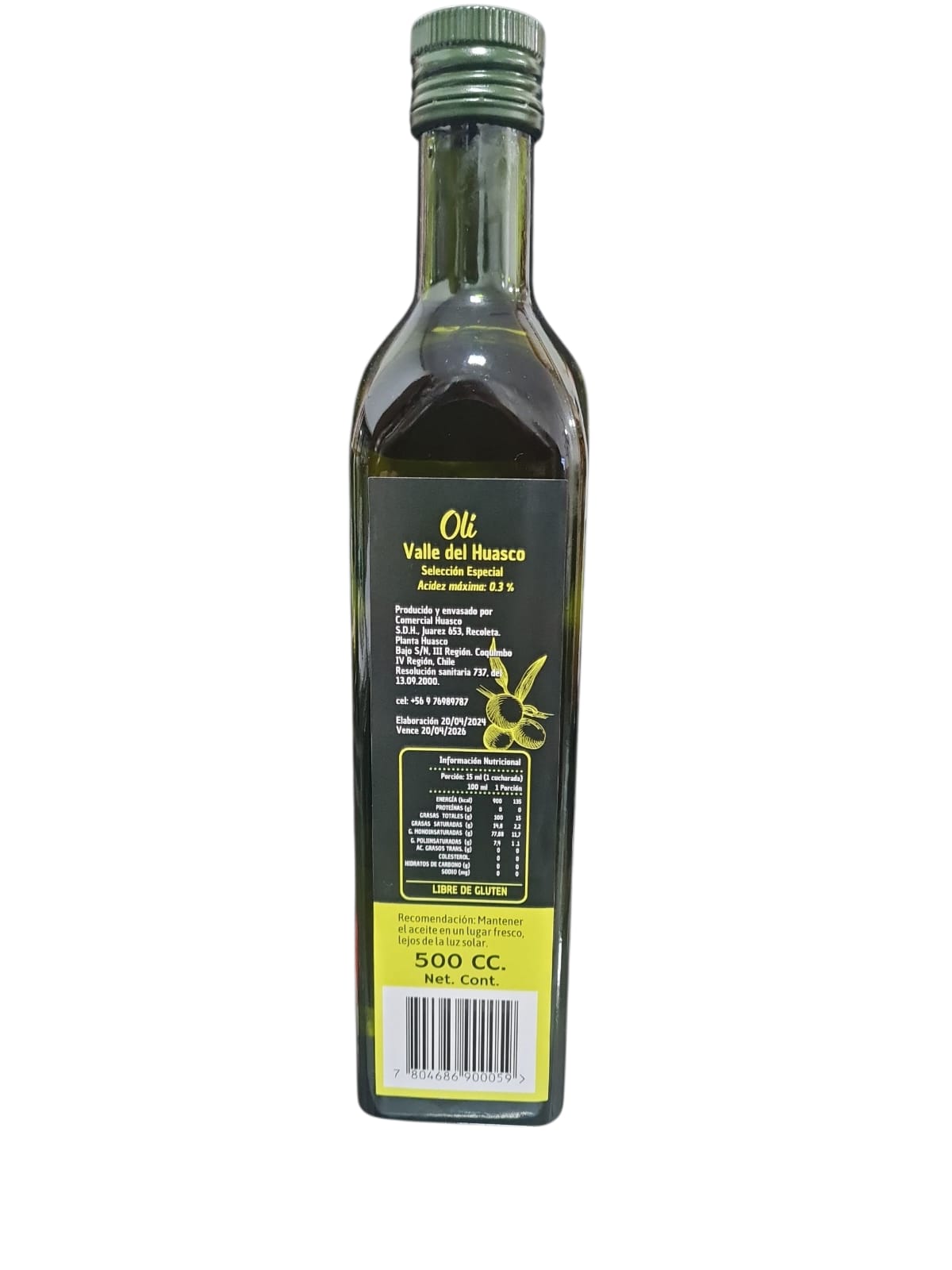 ACEITE DE OLIVA SIN GLUTEN OLI  EXTRA VIRGEN 500cc