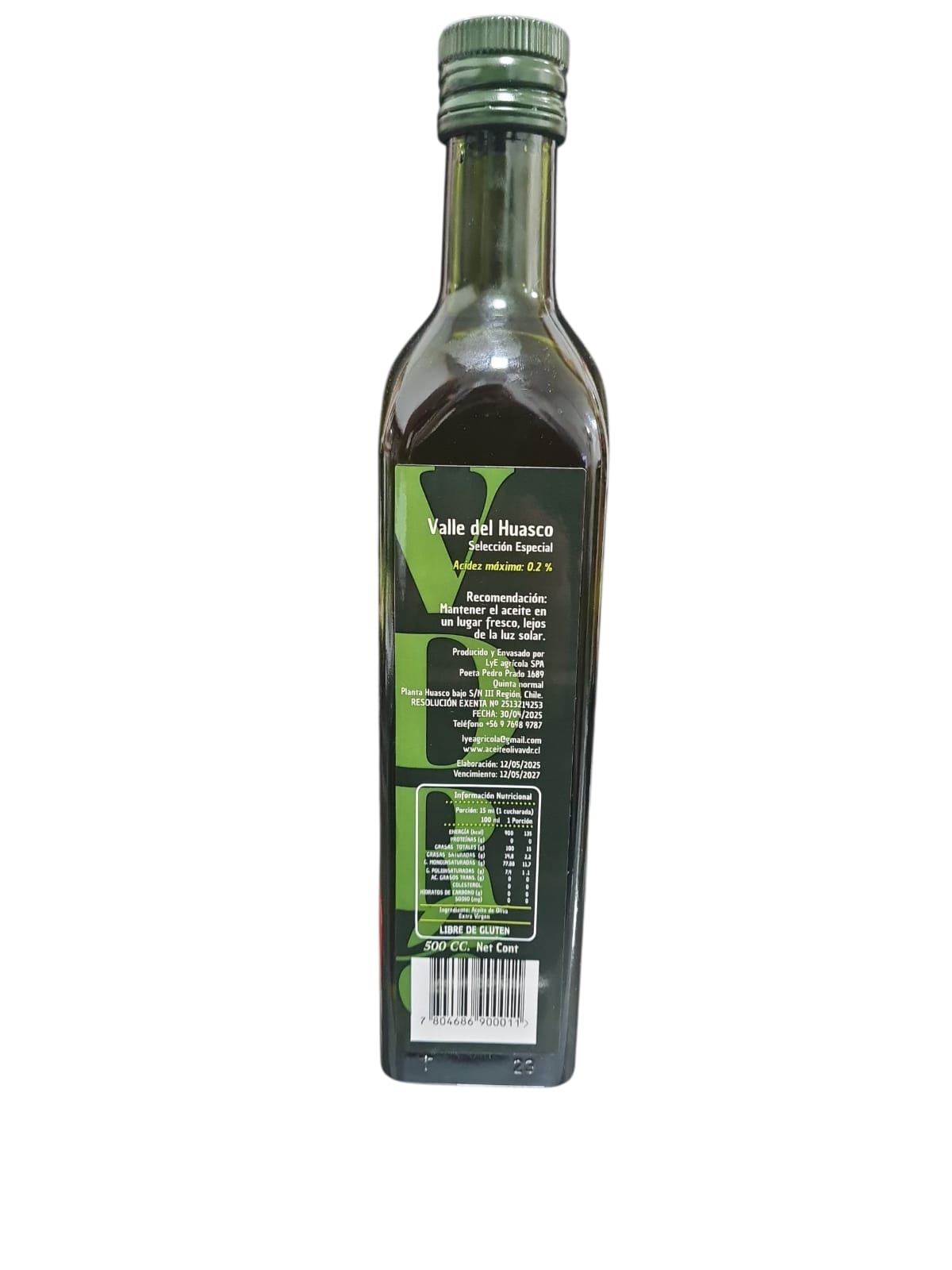 ACEITE DE OLIVA SELECCION ESPECIAL SIN GLUTEN  VDR 500cc