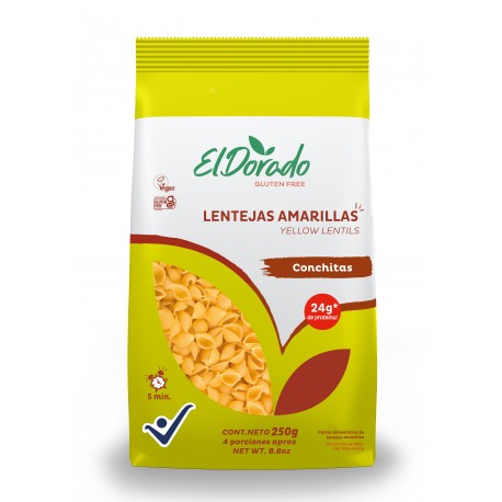 PASTA CARACOLITOS DE LENTEJAS AMARILLAS SIN GLUTEN 250g