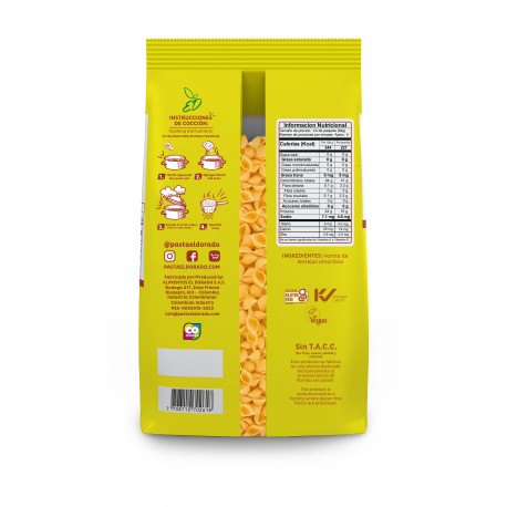 PASTA CARACOLITOS DE LENTEJAS AMARILLAS SIN GLUTEN 250g