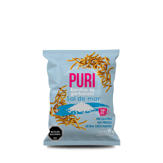 PURI RAMITAS DE GARBANZO SAL DE MAR VEGANO SIN GLUTEN 22g