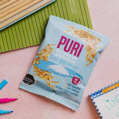 PURI RAMITAS DE GARBANZO SAL DE MAR VEGANO SIN GLUTEN 22g