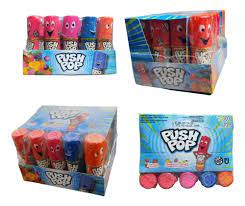 PUSH POP CARAMELOS SIN GLUTEN SABORES SURTIDOS  DISPLAY 20un