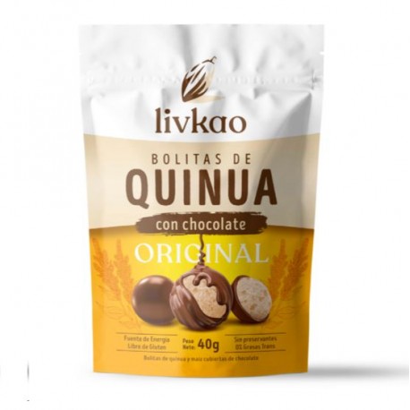 BOLITAS DE QUINOA CON CHOCOLATE ORIGINAL SIN GLUTEN 40g