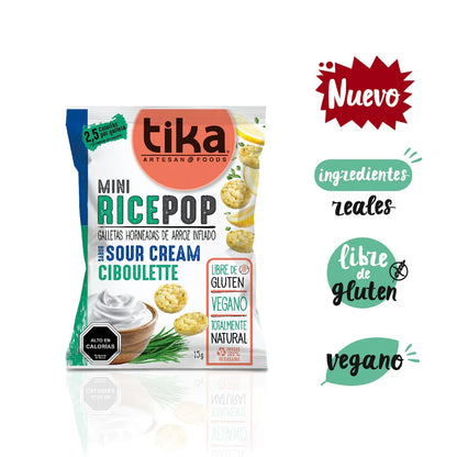 TIKA MINI RICE CREAM CIBOULETTE VEGANA SIN GLUTEN 15gr
