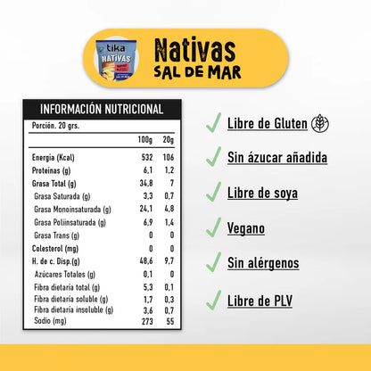 TIKA NATIVA SAL DE MAR SIN GLUTEN 100g liquidacion 08/12/2026