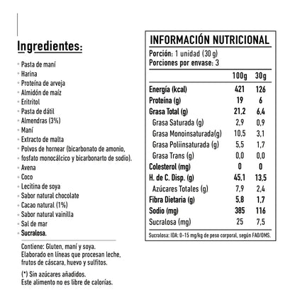 TIKA KOOKI PROTEIN CHOCOLATE & NUTS 90gr PACK 3 GALLETONES liquidacionj 07/05/2026