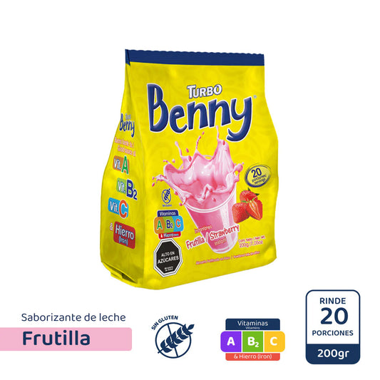 TURBO BENNY SABOR FRUTILLA SIN GLUTEN 200g