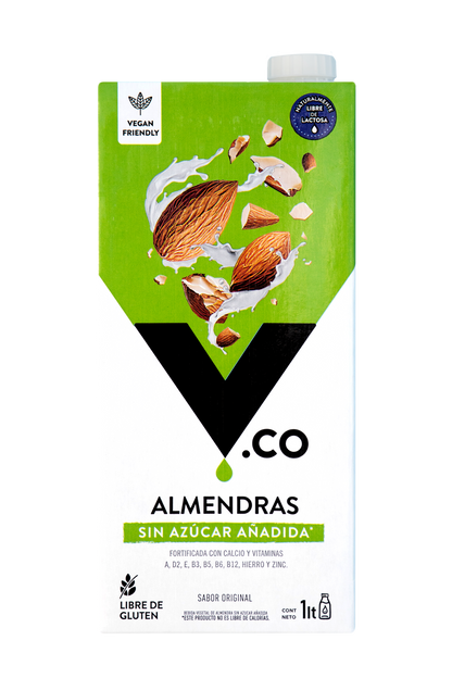 BEBIDA VEGETAL ALMENDRA SIN AZUCAR V.CO SIN GLUTEN VEGANA 1LT